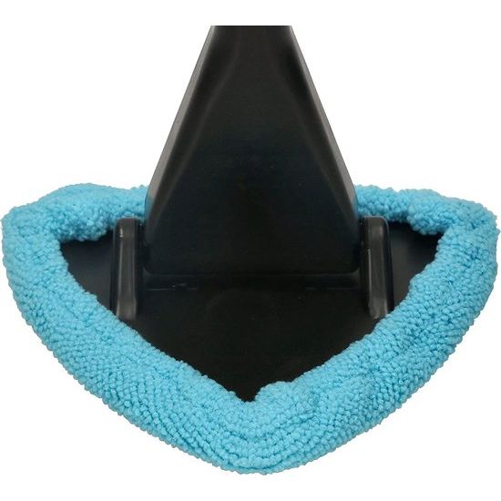 Set van 2 poetsborstels voor in de auto, blauw, droog, met microvezelhoes en lange greep