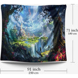 wandtapijt, wandtapijt, dromenboshuis, wandtapijt, bos, veelkleurig, wanddecoratie voor slaapkamer, woonkamer, slaapzaal wandtapijt, wandtapijt, dromenboshuis, wandtapijt, bos, veelkleurig, wanddecoratie voor slaapkamer, woonkamer, slaapzaal