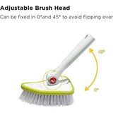 Reinigingsborstel,1 x 46 inch metalen handvat en 2 x vloerschrobbers en 2 x schuursponsjes