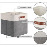 Set van 3 Sotrage-dobbelstenen, 28 x 28 x 28 cm, wit en grijs