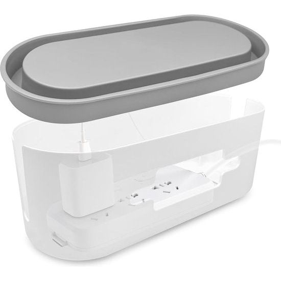 Kabelbox wit, kabelmanagementbox, kabelbox, kabelmanagementbox, stopcontactdoos, kabelboxen, kabelwarboel opbergbox, kabelbox, stekkerdoos voor het organiseren van kabels