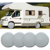 Bandafdekkingen voor campers, 4 stuks, waterdichte RV wielbeschermhoezen, universele wielafdekking voor caravan, aanhanger, camper, auto, vrachtwagen (27-29 inch)