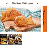 pan visvormige pannenkoeken dubbele pan taiyaki visvorm bakvormen cakevorm anti-aanbak wafelpan visvorm taiyaki taartvorm voor thuis, DIY, feest