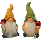 Herfstdecoratie kabouter set van 2 terracotta