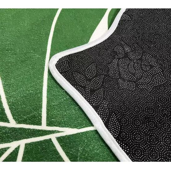 Velveteen Green Badmat, antislip, zachte badkamertapijt, machinewasbaar, deurtapijt voor vloermatten, badkuip, douche, kerstdecoratie, groen, 80 x 120 cm