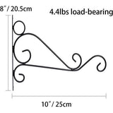 2 stuks hangende mandhouders voor gebouwen, metalen haken voor metaal, 25 cm lange hekhaak voor het ophangen van manden voor vogelhuisjes, plantenbakken, lantaarns, windspelletjes