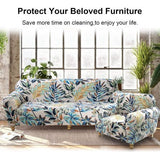 Sofa Cover 4 Seater - Elastic Stretch Spandex Sofa Throws Sofa Hoes - Antislip Wasbare Sofa Protector Bank Cover voor Sofa met armleuningen - Regenwoud
