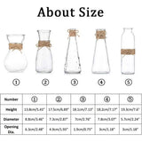 10 stuks heldere glazen bloemenvazen, glazen vazen Bud met touwdesign in verschillende unieke vormen, bloemenvaas middelpunt voor bruiloftsreceptie, bruidsreceptie, babyshower, feest.