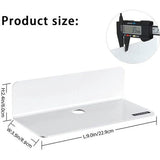 Set van 3 wandplanken, met 6 Kabelklemmen, Zwevende Acrylplank, wandplanken voor slaapkamer, badkamer, keuken, woonkamer, kantoor, speelkamer (Wit)