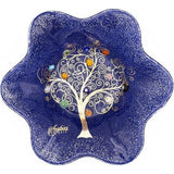 Venezia Schaal Bord Decoratie Opbergschaal Boom des Leven Murano-glas versierd met murrines en bladgoud cadeau-idee Handgemaakt Made Italy (cm13x13)