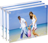 Magnetische Fotolijsten 13x18cm Acryl Fotolijsten 10+10mm Dikte Bureautafel Helder - Pakket van 3