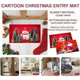 Kersttapijt, 2 stuks, antislip, kerstprint, tapijt, deurmat, badkamertapijt, wasbaar, badmatten, kerstdecoraties voor slaapkamer, keuken, badkamer