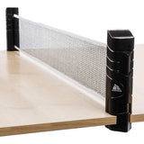 Tafeltennisnet, uittrekbaar, tafeltennisnet, zwart, uittrekbaar met, instelbare lengte, mobiel tafeltennisnet voor elke tafel, 220 (max) x 14,5 cm (tafeltennisnet)