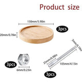 Wandrek,3 stuks ronde zwevende planken