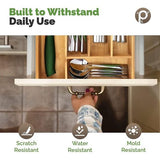 Ondersteuning voor uitbreidbare couverts voor tiroir - Range-couverts réglable - Rangement compact voor tiroirs en bamboe voor cuillères, fourchettes, couteaux