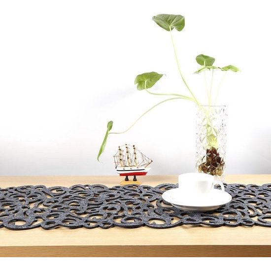 7 kleuren rechthoek holle vilt tafelloper tafelkleed matten placemats huishoudelijke decoraties grijs