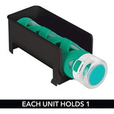 4-delige set modern wijnflessenrek – stapelbaar flessenrek voor waterflessen en drinkflessen – stijlvolle wijnflessenhouder voor de keuken en voorraadkamer – zwart