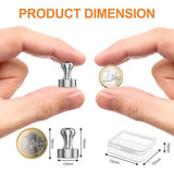 Neodymium magneten, extra sterk, 28 stuks, mini-magneten, 12 x 16 mm, voor magneetbord, steekbord, prikbord, koelkast, kegelmagneten, neodymium magneten, klein, met opbergdoos