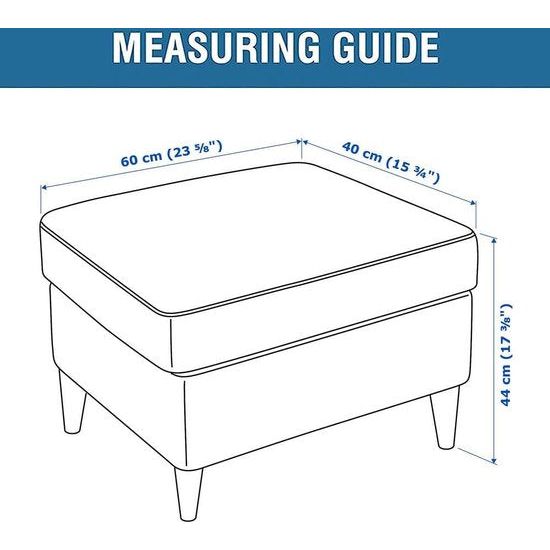 Ottomaanse hoes voor krukhoes - fluwelen kruk voor voetenbank, rechthoekig, stretch overtrek, poef, beschermer, wasbare stoelhoes - Roze, 1 stuk