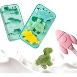 IJslollyvormen 2x3 holte IJslollyvormen met 18 stokjes Food Grade BPA-vrij siliconen Herbruikbaar dinosaurusvoertuigpatroon DIY-ideeën IJslollyvormen voor volwassenen