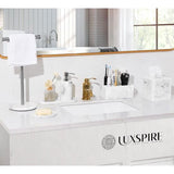 Tandenborstelhouder van hars, 5 tandenborstelvakken, handgemaakte tandenborstelstandaard voor elektrische tandenborstel, tandpasta, grind wit