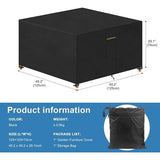 Tuinmeubelen waterdicht zeildoek, beschermhoes voor tuintafels, zitsets, met ventilatieopeningen, winddicht, 125 x 125 x 74 cm