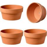 4 stuks bloempotten terracotta pot 14 x 7,1 cm kleipotten met afvoergat sappige potten kruidenpot geweldig voor planten ambachten huwelijkscadeau