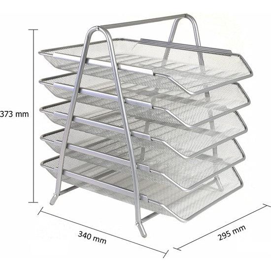 Mesh 5 Tier Dienblad - Zilver