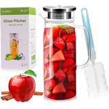 Karaf, 1 liter, glazen karaf, waterkaraf, waterkan, karaf, glas met deksel, glazen kan, waterkaraf met deksel Karaf, 1 liter, glazen karaf, waterkaraf, waterkan, karaf, glas met deksel, glazen kan, waterkaraf met deksel