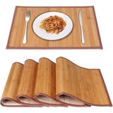 Bamboe placemats voor eettafel, placemats set van 4, vlekbestendige, hittebestendige placemats, duurzame en robuuste eetplacemats voor keukentafel (30 x 44 cm)