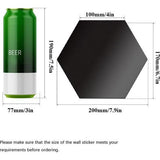 Wandstickers, acryl spiegelstickers set, 12 stuks 10cm 3D zeshoekige spiegel muurstickers voor woonkamer slaapkamer decoratie (zwart)