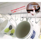 bekerhouder, bekerhaken onder de kast, koffiehouder, bekerrek zonder boren, opberghaken voor kopjes, keukengerei, stropdassen, riem, sjaal, sleutels, 2 stuks, wit