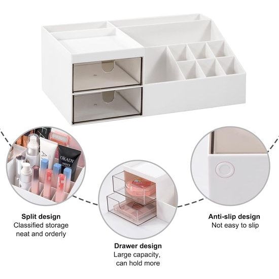 Make-up organizer,ABS-materiaal,wit