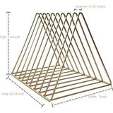 2 stuks krantenrek: modern krantenrek, tijdschriftenrek, boekenrek, tijdschriftenverzamelaar, 9 sleuven boekenstandaard, metalen organisatierek voor kantoor thuis (goud)