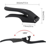 Knoflookpers, 2 in 1 Knoflookpers, Gemberbreker, Premium Knoflookmolen voor Knoflookpuree en Knoflookvlokken - Gemakkelijk schoon te maken en Duurzaam - Zwart