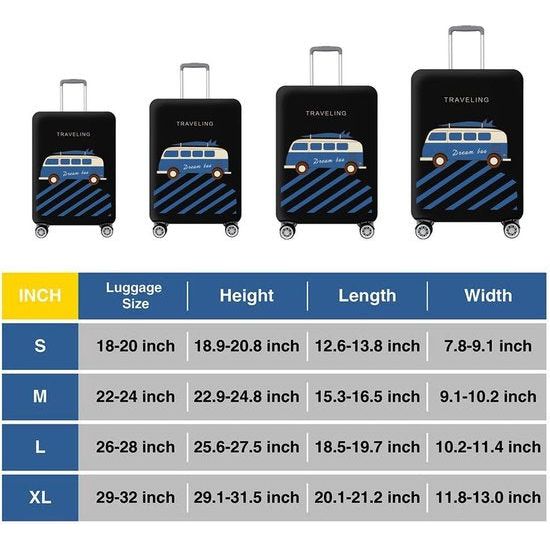 Elastische rijstkofferschoenen, koffer beschermhoes, rijstkoffer, beschermhoes, bagagehoes met verbrand, 45-81 cm, rood