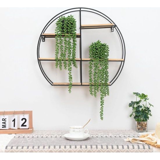 2 stuks kunstmatige hangplanten nep pot parelketting vetplanten kleine kunstplanten voor binnen buiten plank wanddecoratie