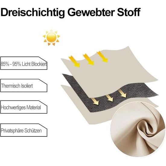 Gordijn, 160 x 106 cm ,beige