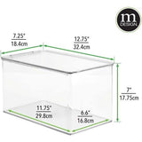 Speelgoedopbergdoos, opbergdoos met deksel om speelgoed op te bergen op een plank of onder het bed, transparant