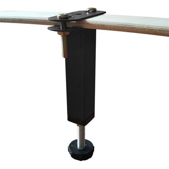 Bedframe steunvoet, bedpoten, steunvoeten voor meubels, verstelbare bedvoeten, intrekbaar metaal voor bedframe, 2 stuks (15cm-22cm)