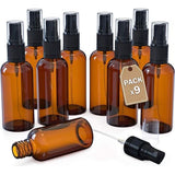 Set 9 spuitflessen van glas, 100 ml. Bruin glas spuitflessen. Navulbare reisflessen. Verstuivers voor parfums en cosmetica.