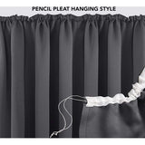 Verduisteringsgordijnen met thermische isolatie, plooiband, ondoorzichtig, donkergrijs, 175x140 Vertaling: Blackout gordijnen met thermische isolatie, plooiband, ondoorzichtig, donkergrijs, 175x140.