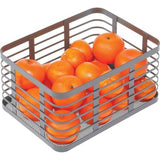 Universele mand voor het hele huis - Metalen opbergmand voor keuken, bijkeuken, badkamer enz. - Compacte en universele draadmand - Set van 3 - Grijs