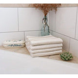 Set van 4 handdoeken, 50x100 cm, 100% katoen, 380g/m², beige