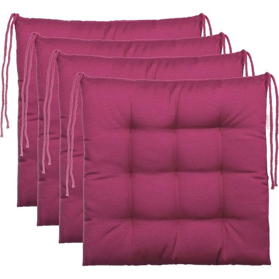 Stoelkussen / tuinzitkussen met 9-punts stiksel in verschillende uitvoeringen