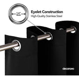 Gordijnen Verduisterend met Ringen, Zwart, Gordijnpaneel met Grommets voor Slaapkamer, Halloween, Kant en Klaar, 132x138 cm (B x H), 1 stuk