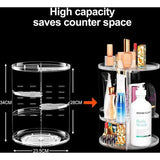 Make-up cosmetica-organizer, 360 graden draaibaar, transparante lippenstift-organizer, cosmetische opbergdoos, desktop voor dressers, badkamer, slaapkamer, commode van kunststof