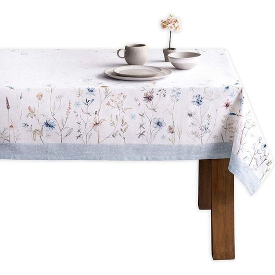 Tafelkleed van 100% katoen, voor keuken, diner, tafelblad, decoratiefeesten, bruiloften, Thanksgiving/Kerstmis (160 cm x 220 cm)