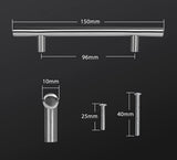 20 stuks 96 mm roestvrij stalen meubelgrepen boorgatafst geborsteld stanggreep relinggrepen roestvrij stalen buis Ø 10 mm herbruikbaar