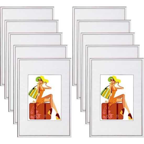 New Life Style Fotolijst met passe-partout, kunststof en glas